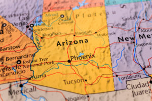 Arizona as seen on the map